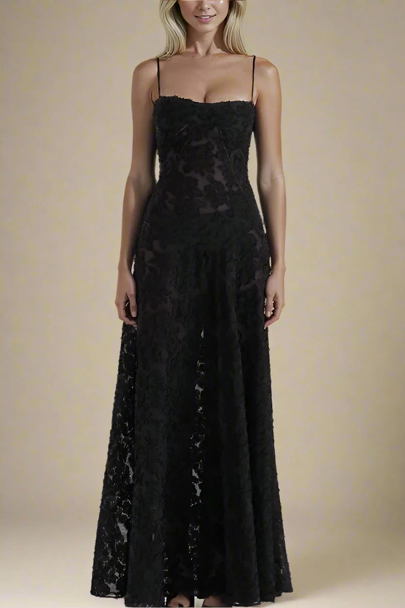 Ivy Bodycon Maxi Dress - Classic Black 5 Ivy Bodycon Maxi Dress - Classic Black - Image 3