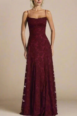 Ivy Bodycon Maxi Dress - Red Wine