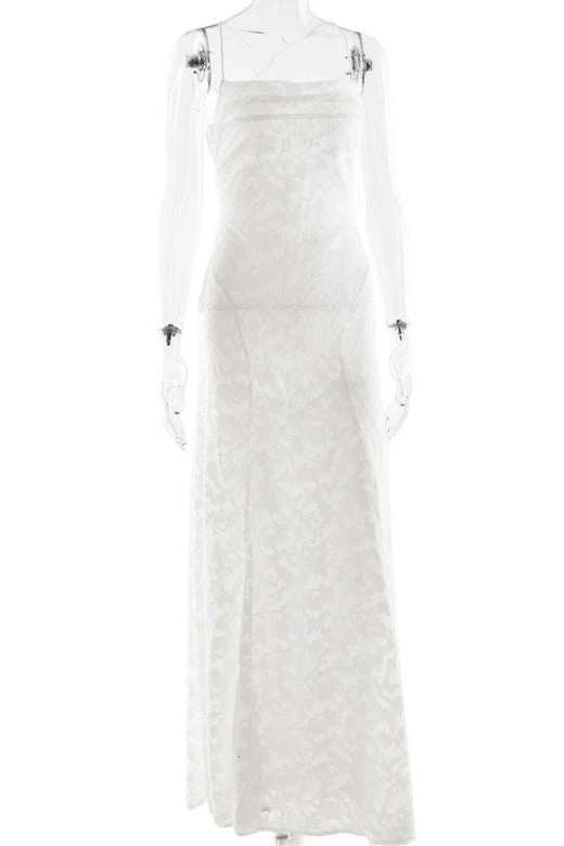 Ivy Bodycon Maxi Dress - White Pearl 6 Ivy Bodycon Maxi Dress - White Pearl - Image 4