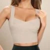 Jay Bandage Crop Top - Cream -Bodycon Collection Shop jay bandage crop top cream bodycon collection usa aus 42466912633050