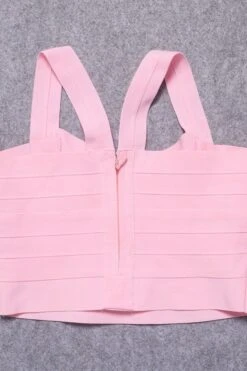 Jay Bandage Crop Top - Dusty Pink -Bodycon Collection Shop jay bandage crop top dusty pink bodycon collection usa aus 37199750562010