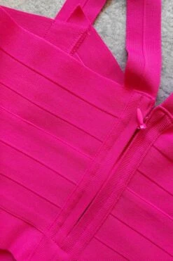 Jay Bandage Crop Top - Hot Pink -Bodycon Collection Shop jay bandage crop top hot pink bodycon collection usa aus 42466980233434