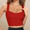 Jay Bandage Crop Top - Lipstick Red -Bodycon Collection Shop jay bandage crop top lipstick red bodycon collection usa aus 42466994716890
