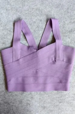 Jay Bandage Crop Top - Violet Purple -Bodycon Collection Shop jay bandage crop top violet purple bodycon collection usa aus 42466833367258