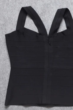 Jay Bandage Top - Classic Black -Bodycon Collection Shop jay bandage top classic black bodycon collection usa aus 41081546899674