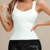 Jay Bandage Top - White Pearl -Bodycon Collection Shop jay bandage top pearl white bodycon collection usa aus 41081728434394