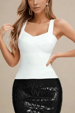 Jay Bandage Top - White Pearl
