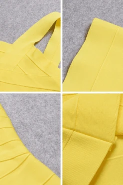 Jay Bandage Top - Sun Yellow -Bodycon Collection Shop jay bandage top sun yellow bodycon collection usa aus 41081575538906