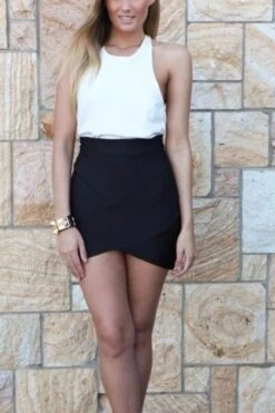 Jay High Waist Bandage Mini Skirt - Cream -Bodycon Collection Shop jay high waist bandage mini skirt cream bodycon collection usa aus 39648640794842