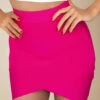 Jay High Waist Bandage Mini Skirt - Hot Pink -Bodycon Collection Shop jay high waist bandage mini skirt hot pink bodycon collection usa aus 41694574805210