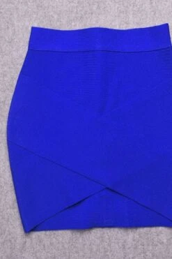 Jay High Waist Bandage Mini Skirt - Royal Blue -Bodycon Collection Shop jay high waist bandage mini skirt royal blue bodycon collection usa aus 41584520134874