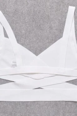 Jess Bandage Top And Mini Skirt Outfit Set - White Pearl -Bodycon Collection Shop jess bandage top and mini skirt set pearl white bodycon collection usa aus 37199441625306