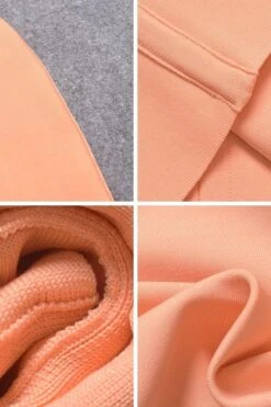 Joi Bodycon Midi Dress - Peach -Bodycon Collection Shop joi bodycon midi dress peach bodycon collection usa aus 28525901316175