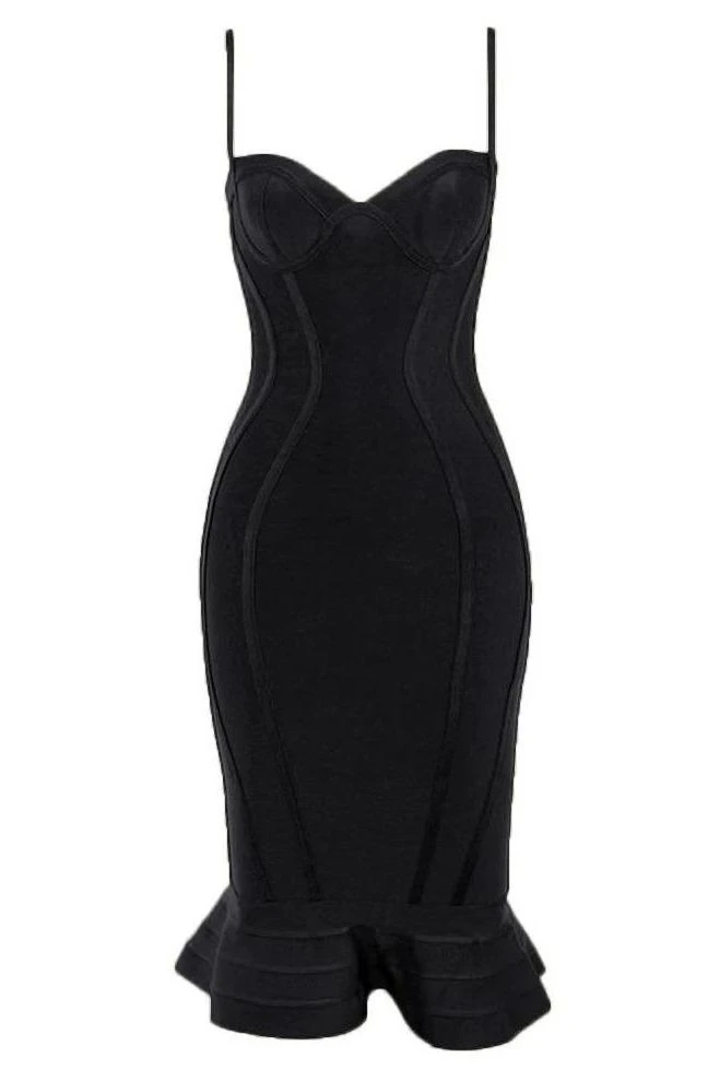 Joy Bandage Midi Dress - Classic Black 4 Joy Bandage Midi Dress - Classic Black - Image 2