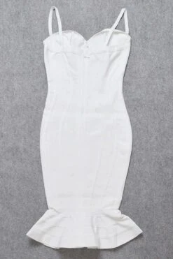 Joy Bandage Midi Dress - White Pearl -Bodycon Collection Shop joy bandage midi dress pearl white bodycon collection usa aus 28524538888271