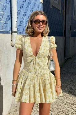 Kacey Bodycon Day Mini Dress - Sun Yellow -Bodycon Collection Shop kacey bodycon day mini dress sun yellow bodycon collection usa aus 43386460733658