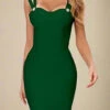 Kate Bandage Dress - Emerald Green -Bodycon Collection Shop kate bandage dress emerald green bodycon collection usa aus 40401126392026