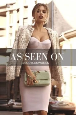 Kate Bandage Dress - Nude -Bodycon Collection Shop kate bandage dress nude bodycon collection usa aus 40401126359258