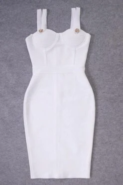 Kate Bandage Dress - White Pearl -Bodycon Collection Shop kate bandage dress pearl white bodycon collection usa aus 16085266432079