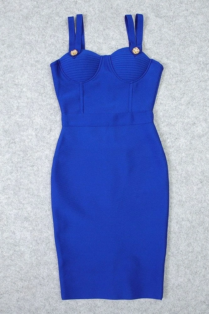 Kate Bandage Dress - Royal Blue 7 Kate Bandage Dress - Royal Blue - Image 5