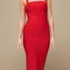 Kendall Bandage Midi Dress - Lipstick Red