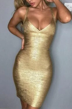 Kit Bandage Dress - Silver -Bodycon Collection Shop kit bandage dress silver bodycon collection usa aus 28526358265935