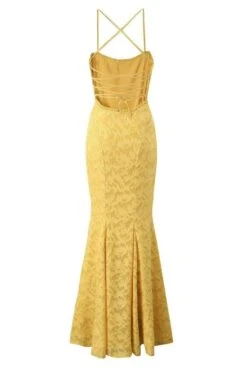 Kora Bodycon Maxi Dress - Lemon Yellow -Bodycon Collection Shop kora bodycon maxi dress lemon yellow bodycon collection usa aus 1152540551