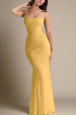Kora Bodycon Maxi Dress - Lemon Yellow -Bodycon Collection Shop kora bodycon maxi dress lemon yellow bodycon collection usa aus 1152540557