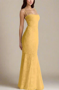 Kora Bodycon Maxi Dress - Lemon Yellow