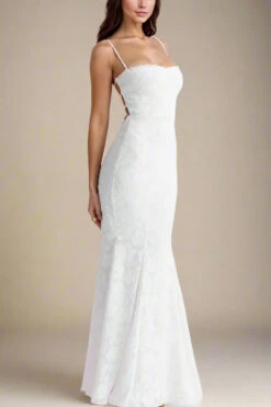 Kora Bodycon Maxi Dress - White Pearl -Bodycon Collection Shop kora bodycon maxi dress pearl white bodycon collection usa aus 44603818967258