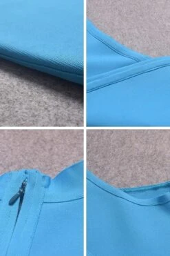 Layla Bandage Midi Dress - Sky Blue -Bodycon Collection Shop layla bandage midi dress sky blue bodycon collection usa aus 28525203325007