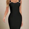 Kate Bandage Dress - Classic Black -Bodycon Collection Shop lbd kate bandage dress classic black bodycon collection usa aus 40401071276250