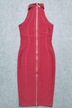 Lea Bandage Midi Dress - Red Wine -Bodycon Collection Shop lea bandage midi dress red wine bodycon collection usa aus 28524635816015