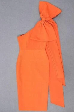 Lela Long Sleeve Bandage Midi Dress - Apricot Orange -Bodycon Collection Shop lela long sleeve bandage midi dress apricot orange bodycon collection usa aus 28896445071439