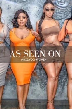 Leo Bandage Midi Dress - Apricot Orange -Bodycon Collection Shop leo bandage midi dress apricot orange bodycon collection usa aus 40397497401562
