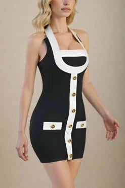 Leone Bandage Mini Dress - Classic Black -Bodycon Collection Shop leone bandage mini dress classic black bodycon collection usa aus 1176051589