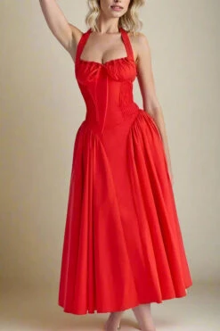 Lynsie Bodycon Midi Dress - Lipstick Red -Bodycon Collection Shop lynsie bodycon midi dress lipstick red bodycon collection usa aus 1176051626