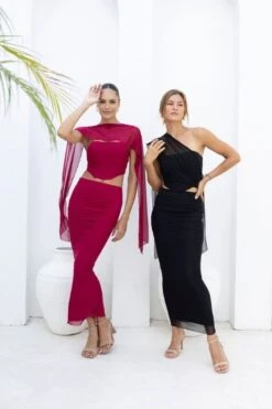 Margot Wrap Top And Maxi Skirt Outfit Set - Cream Yellow -Bodycon Collection Shop margot wrap top and maxi skirt outfit set cream yellow bodycon collection usa aus 1177091056