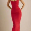 Margot Wrap Top And Maxi Skirt Outfit Set - Lipstick Red -Bodycon Collection Shop margot wrap top and maxi skirt outfit set lipstick red bodycon collection usa aus 44605203579098
