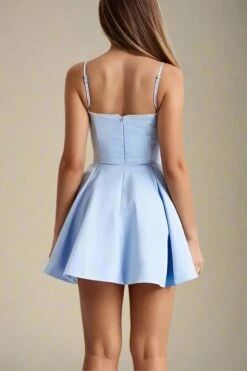 Mavis Mini Dress - Baby Blue -Bodycon Collection Shop mavis bodycon mini dress baby blue bodycon collection usa aus 43081002615002