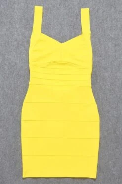 Maya Bandage Mini Dress - Sun Yellow -Bodycon Collection Shop maya bandage mini dress sun yellow bodycon collection usa aus 36979286704346