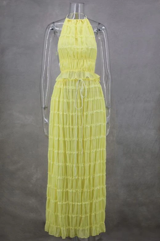 Meryl Top And Maxi Skirt Set - Butter Yellow 13 Meryl Top And Maxi Skirt Set - Butter Yellow - Image 11