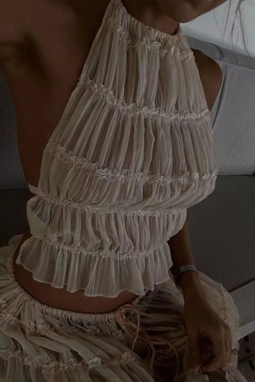 Meryl Top And Maxi Skirt Set - Butter Yellow 8 Meryl Top And Maxi Skirt Set - Butter Yellow - Image 6