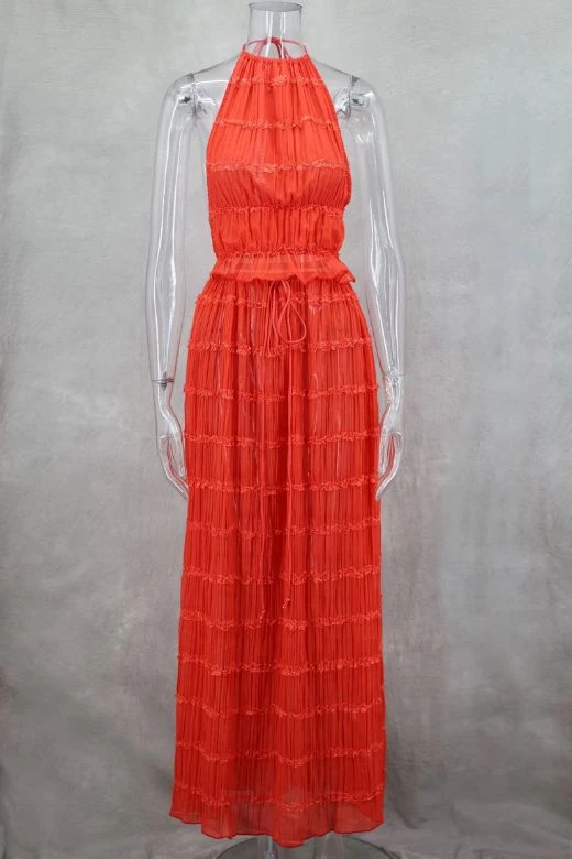 Meryl Top And Maxi Skirt Set - Chilli Red 12 Meryl Top And Maxi Skirt Set - Chilli Red - Image 10