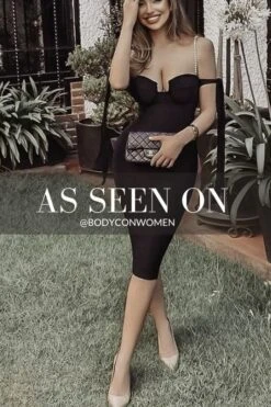 Mia Bandage Dress - Classic Black -Bodycon Collection Shop mia bandage dress classic black bodycon collection usa aus 39834291372250