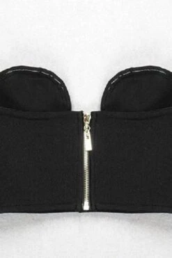 Mika Bandage Crop Top - Classic Black -Bodycon Collection Shop mika bandage crop top classic black bodycon collection usa aus 39207686504666