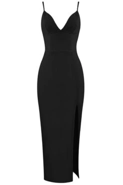 Milan Bandage Midi Dress - Classic Black -Bodycon Collection Shop milan bandage midi dress classic black bodycon collection usa aus 28524974145615