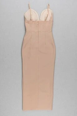 Milan Bandage Midi Dress - Nude -Bodycon Collection Shop milan bandage midi dress nude bodycon collection usa aus 27990203433039
