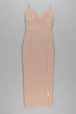 Milan Bandage Midi Dress - Nude -Bodycon Collection Shop milan bandage midi dress nude bodycon collection usa aus 27990214410319