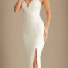 Milan Bandage Midi Dress - White Pearl 2 Milan Bandage Midi Dress - White Pearl -Bodycon Collection Shop milan bandage midi dress pearl white bodycon collection usa aus 41273665814746